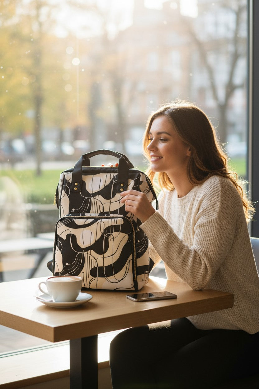 Modern Abstract Diaper Bag Backpack