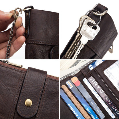 The Secure Travel Bi-Fold Wallet | Genuine Leather Compact & Anti-Theft