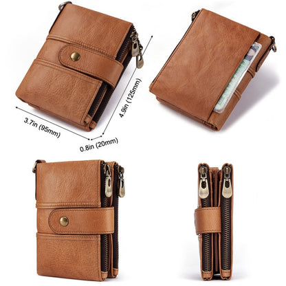 The Secure Travel Bi-Fold Wallet | Genuine Leather Compact & Anti-Theft