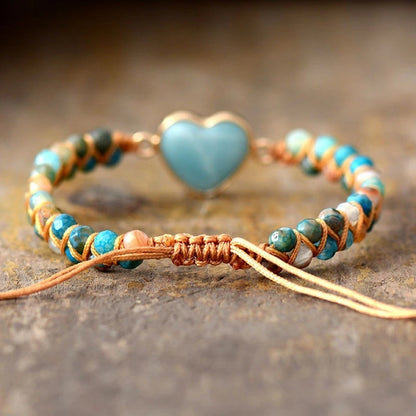 Amazonite Braided Boho Bracelet