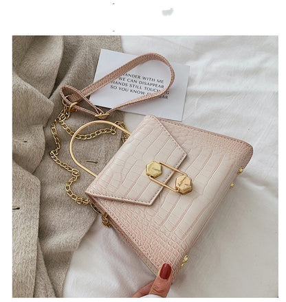 The "Hexagon Luxe" Vegan Croc-Embossed Mini Bag | Evening Clutch & Crossbody