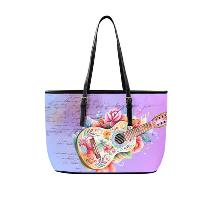 Lavender Leather Tote Bag-Large