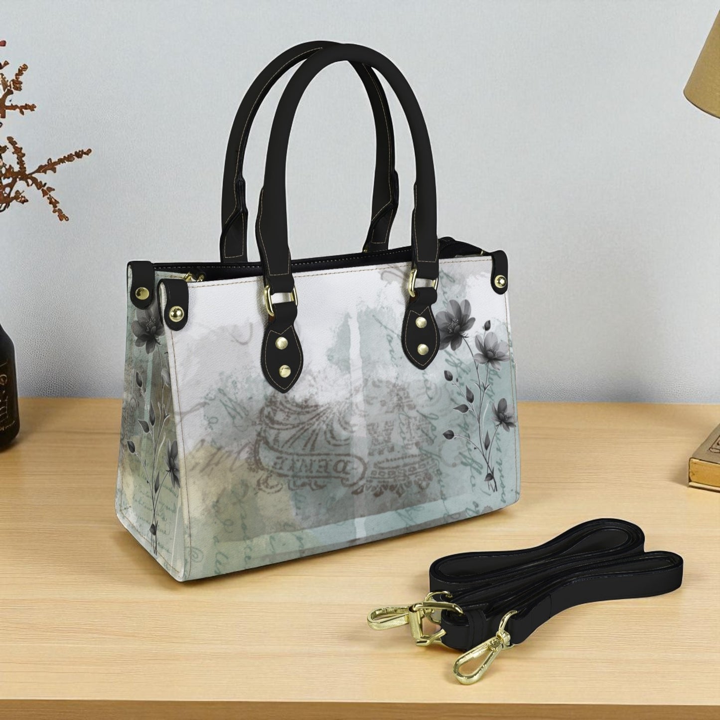 Dora Vegan Leather Abstract Art Print Handbag