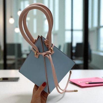 The Geo-Chic Triangular Vegan Leather Crossbody Bag