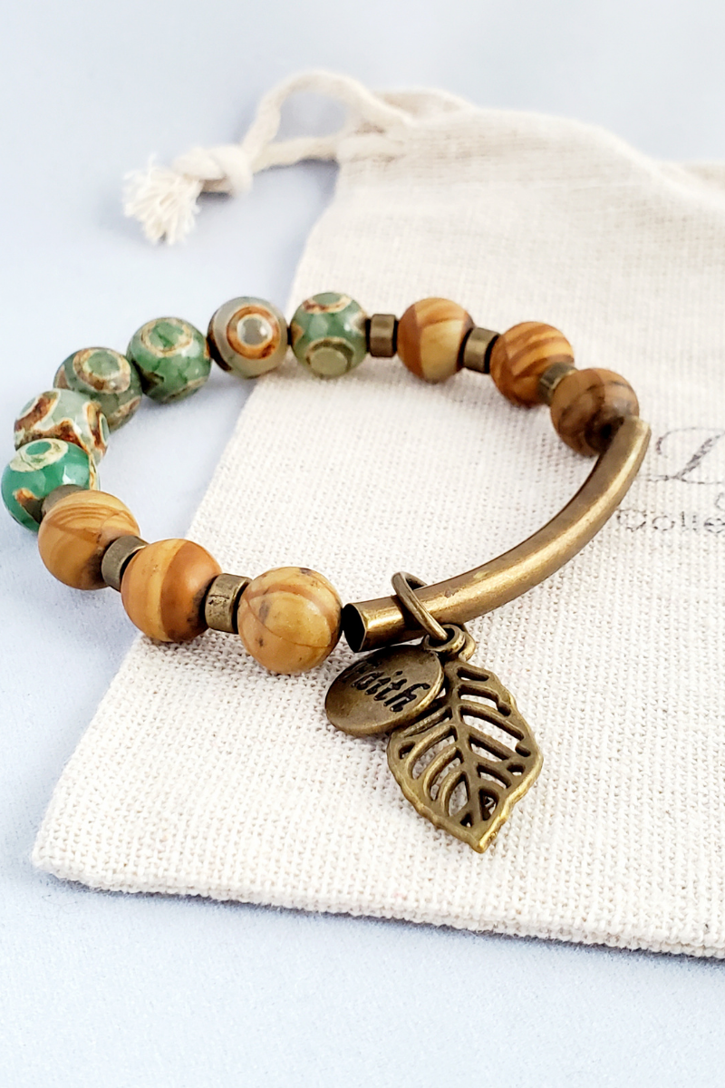 Natural Stone Tibetan beaded bracelet