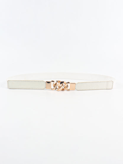 Zinc Alloy Buckle Elastic PU Belt