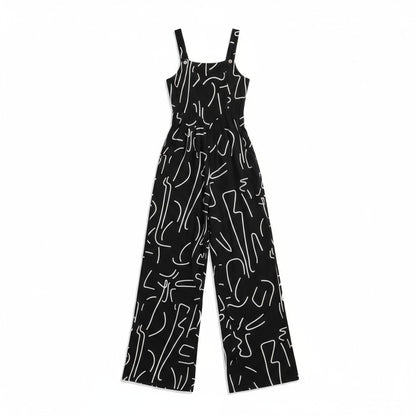 Urban Explorer Abstract Print Wide-Leg Jumpsuit