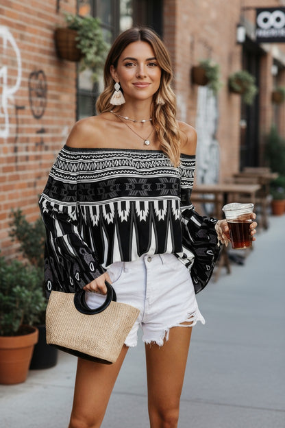 "The Bohemian Wanderer Off-Shoulder Top"