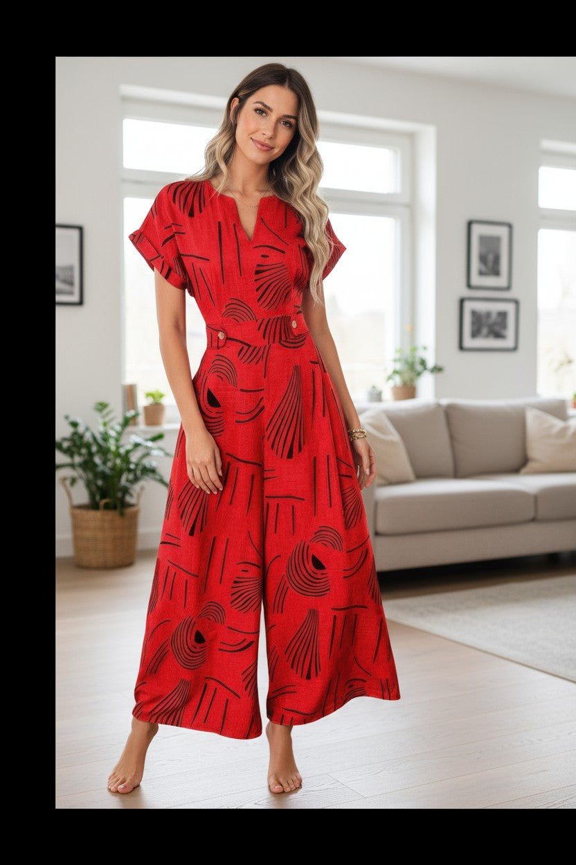 City Explorer Printed Wide-Leg Jumpsuit