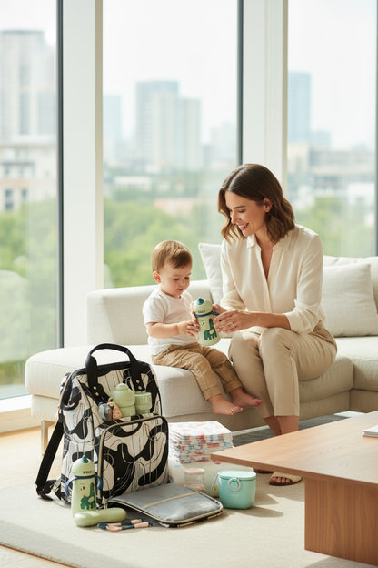 Modern Abstract Diaper Bag Backpack