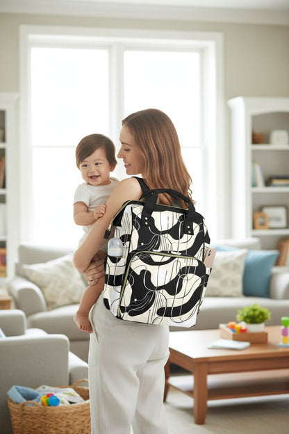 Modern Abstract Diaper Bag Backpack