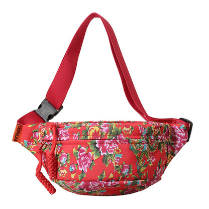 The "Urban Bloom" Nylon Floral Waist Bag | Vibrant & Versatile Belt Bag