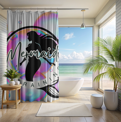 Mermaid in Training Shower Curtain - Whimsical Bathroom Decor| Quirky Bathroom Gift
