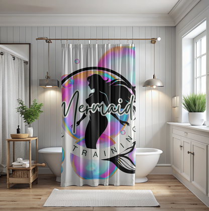 Mermaid in Training Shower Curtain - Whimsical Bathroom Decor| Quirky Bathroom Gift