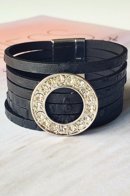 Retro Wide Wrap Leather Bracelet