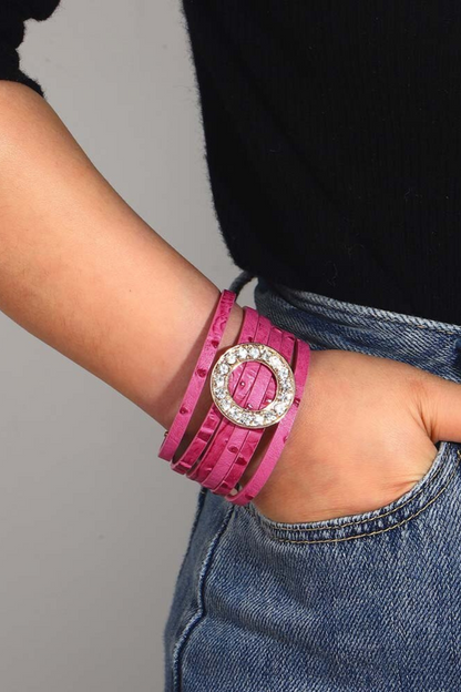 Retro Wide Wrap Leather Bracelet