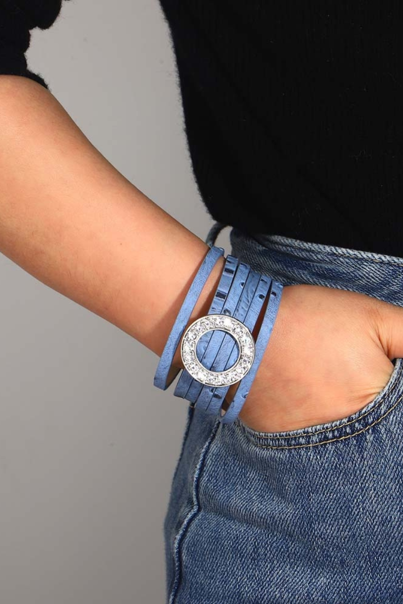 Retro Wide Wrap Leather Bracelet