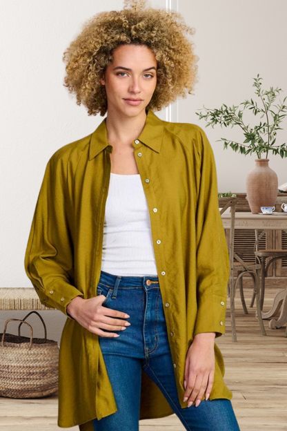 Willow Oversized Boyfriend Button up Top