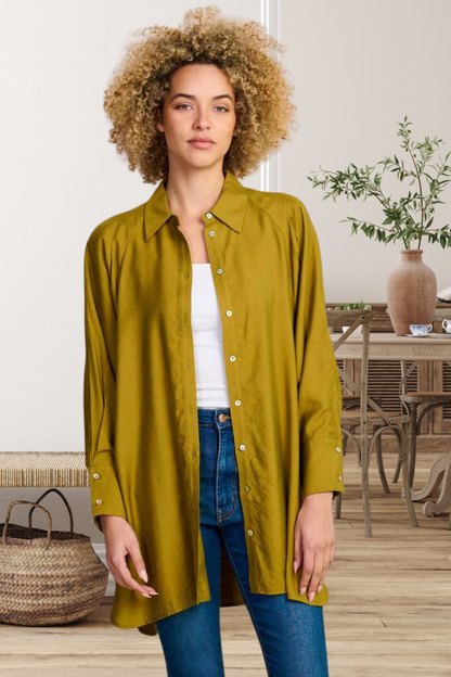 Willow Oversized Boyfriend Button up Top