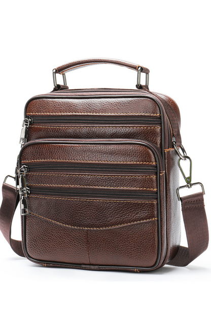 Genuine Leather Vertical Retro Bag