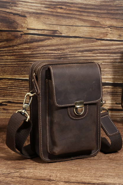 Vintage Genuine Leather Messenger Bag