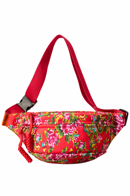 The "Urban Bloom" Nylon Floral Waist Bag | Vibrant & Versatile Belt Bag