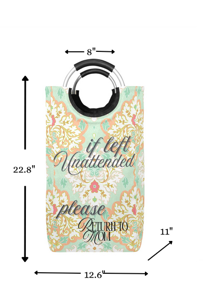 If Left Unattended" Funny Return to Mom  Laundry Bag |