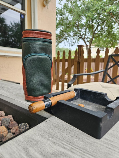 Portable Vegan Leather 8-Piece Cigar Storage Bag