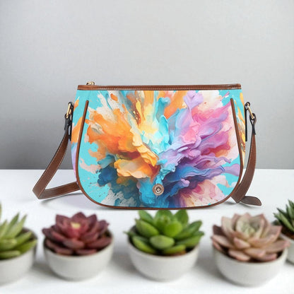 Vibrant Journey Crossbody Saddle Bag