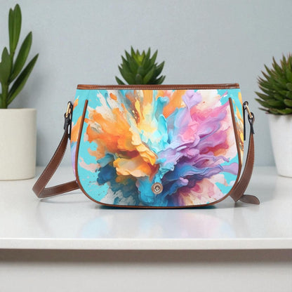 Vibrant Journey Crossbody Saddle Bag
