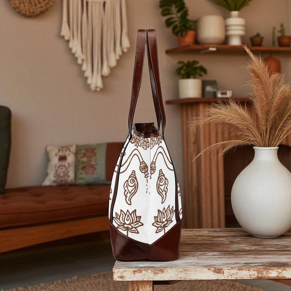 Exclusive Artistic Elephant Travel Tote Bag White