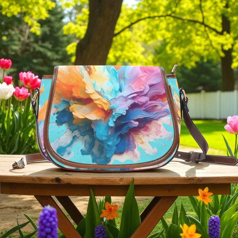 Vibrant Journey Crossbody Saddle Bag
