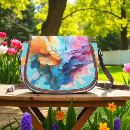 Vibrant Journey Crossbody Saddle Bag
