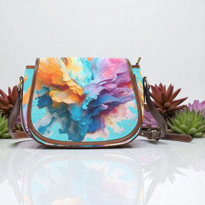 Vibrant Journey Crossbody Saddle Bag