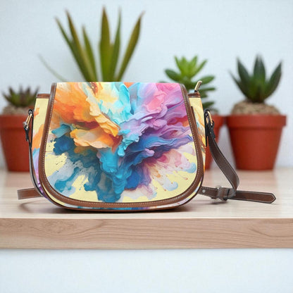 Vibrant Journey Crossbody Saddle Bag