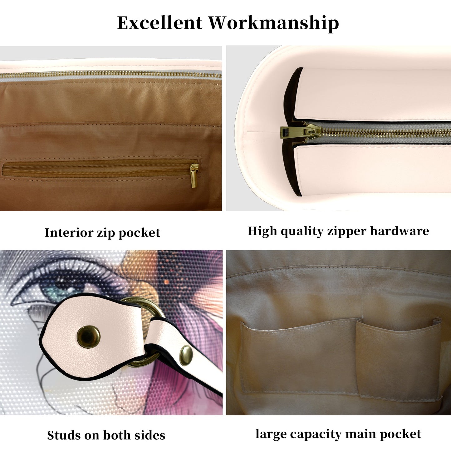 "Ethereal Azure" Artistic Portrait Waterproof Designer Tote Bag