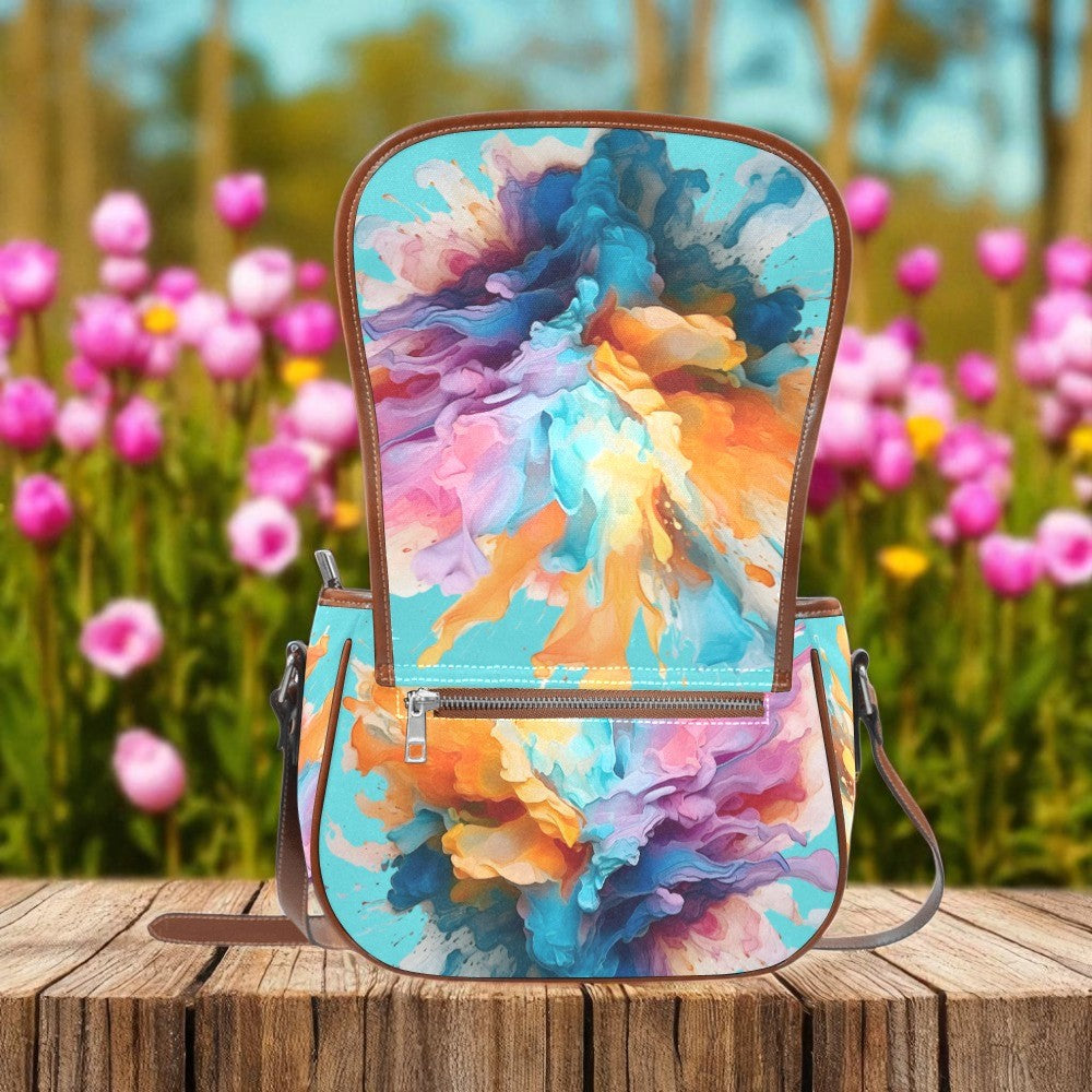 Vibrant Journey Crossbody Saddle Bag