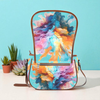 Vibrant Journey Crossbody Saddle Bag