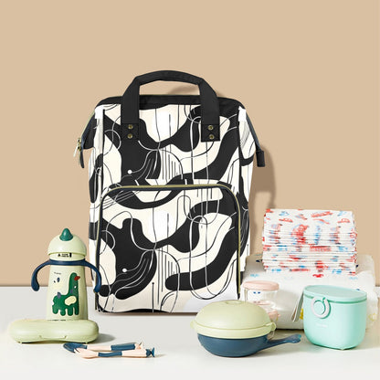 Modern Abstract Diaper Bag Backpack