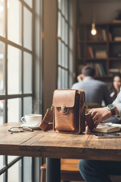 Vintage Genuine Leather Messenger Bag