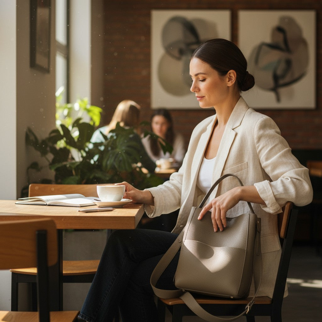 The European Retro Slouchy Vegan Leather Bucket Bag
