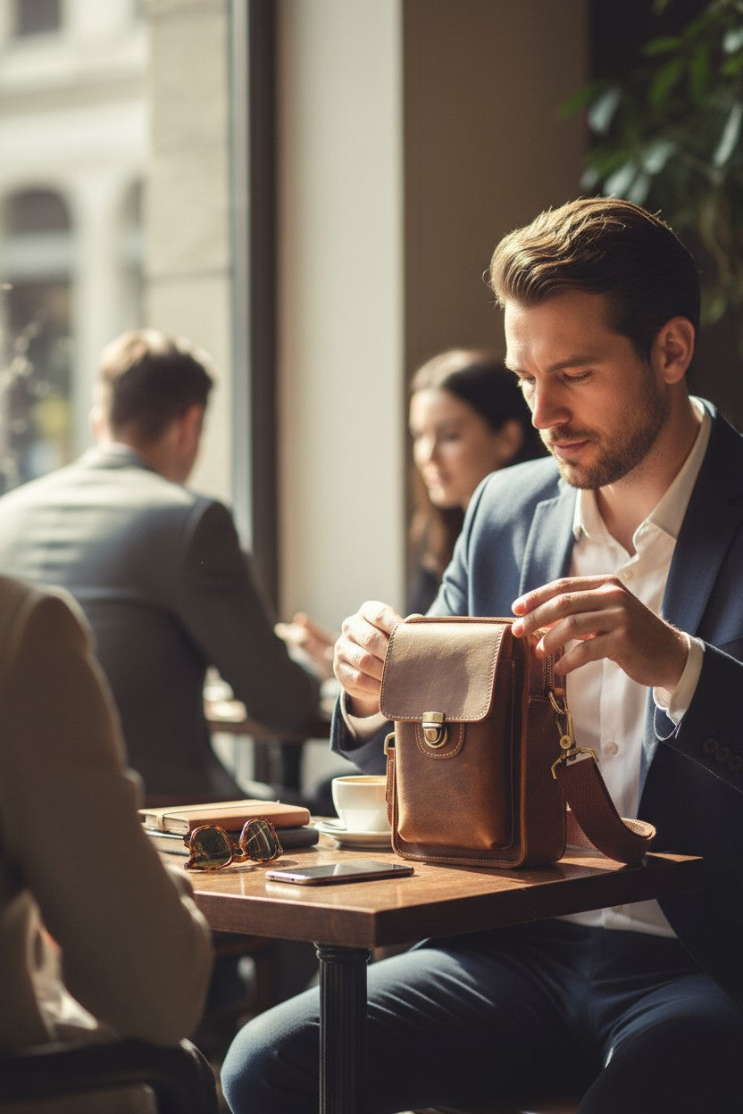 Vintage Genuine Leather Messenger Bag