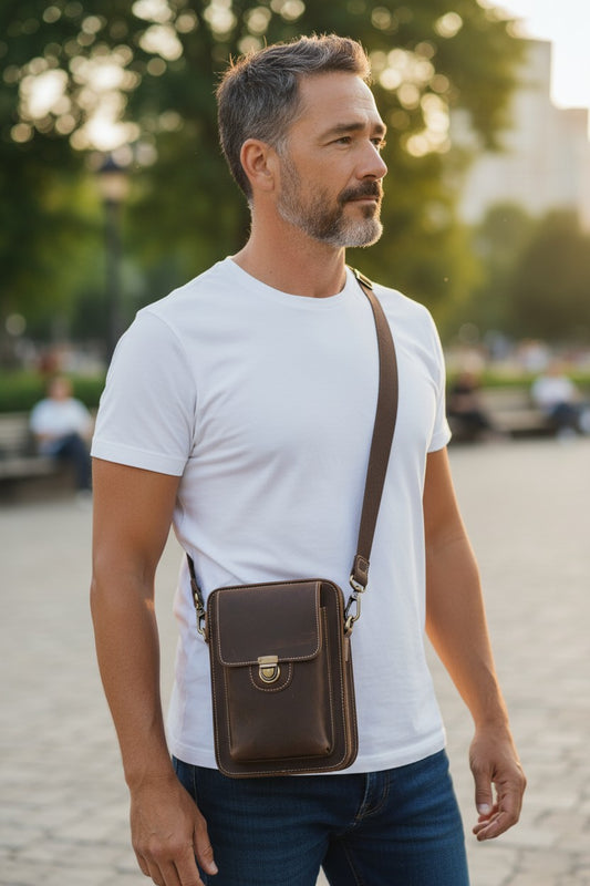 Vintage Genuine Leather Messenger Bag