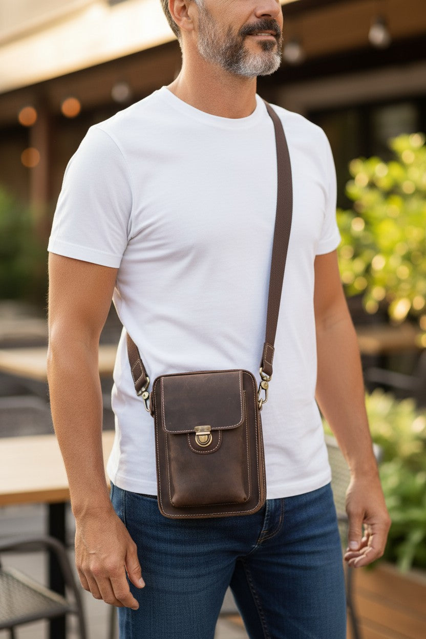 Vintage Genuine Leather Messenger Bag