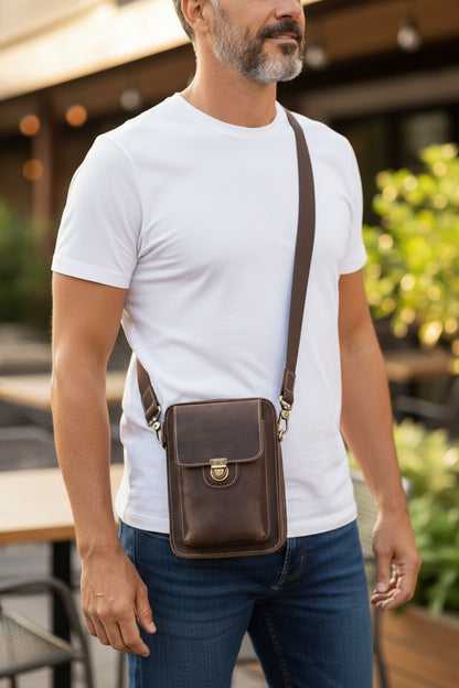 Vintage Genuine Leather Messenger Bag