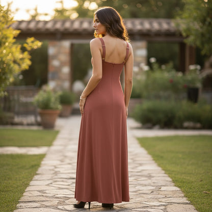 The Resort-Ready Stripe Linen Blend Cami Dress