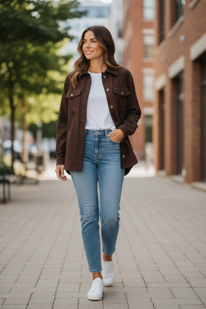 The Essential Corduroy Oversized Utility Shacket