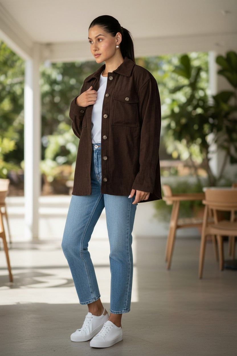 The Essential Corduroy Oversized Utility Shacket