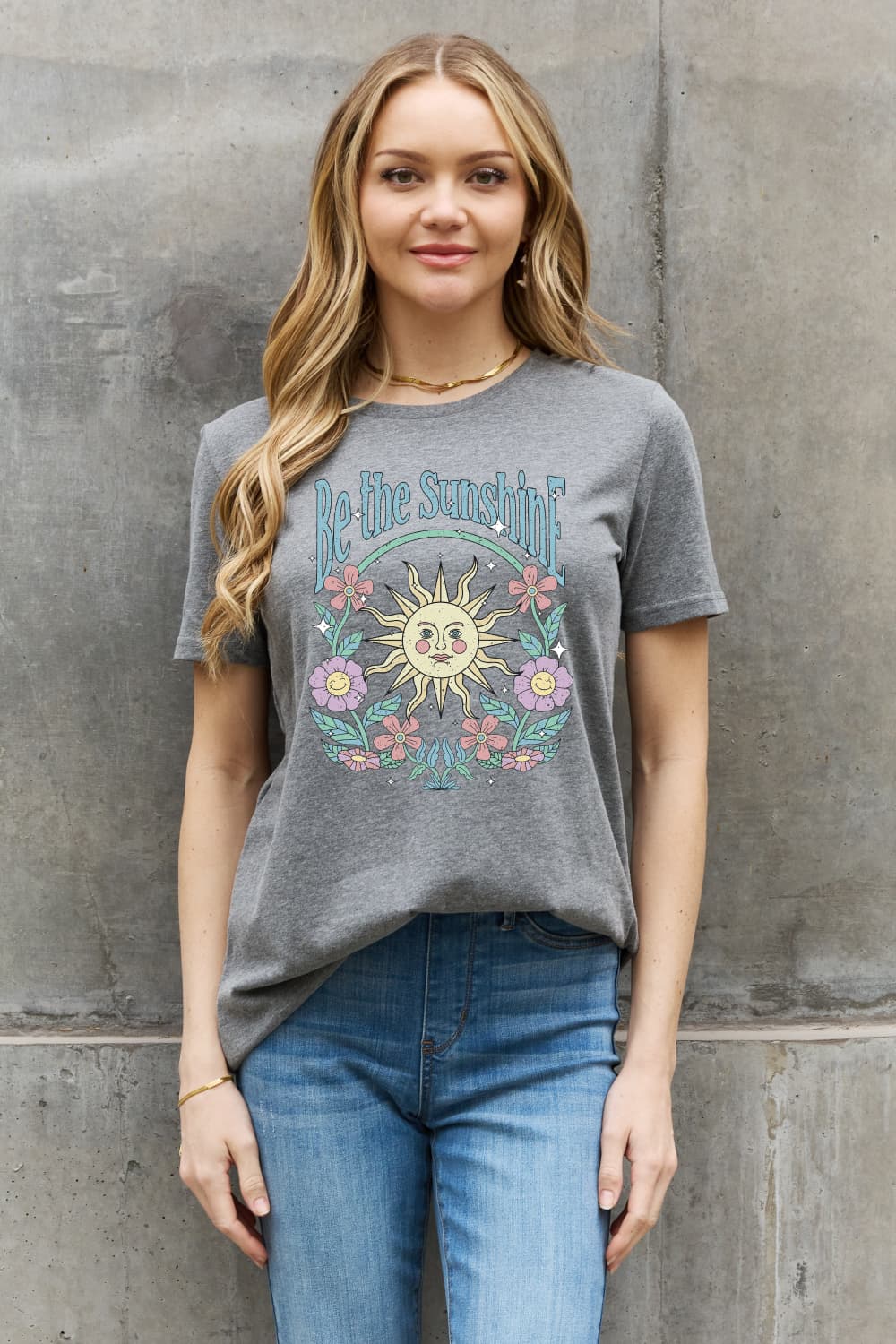 Simply Love Simply Love BE THE SUNSHINE Graphic Cotton Tee