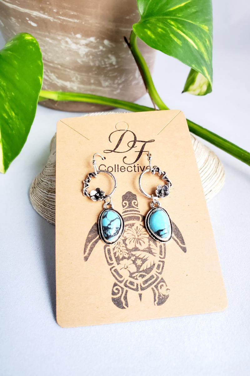 Fashion turquoise bohemian earrings